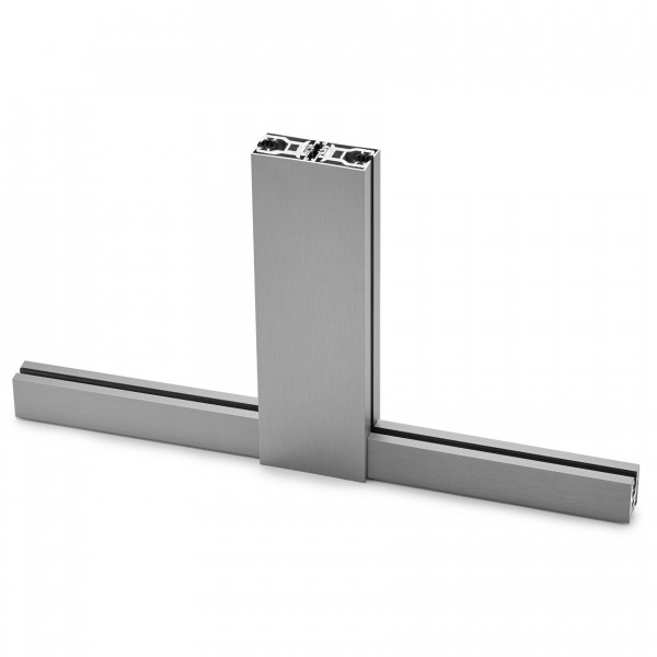 Glas H-Klemmprofil Set 12 mm - Edelstahloptik^