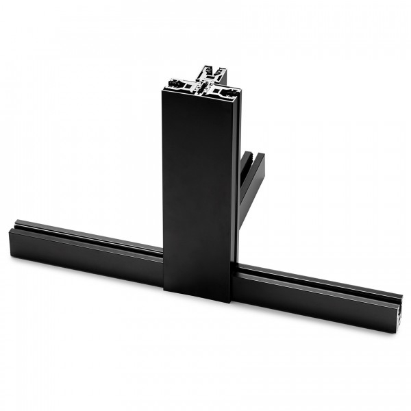 Glas T-Klemmprofil Set 10 mm - Schwarz^