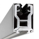 Glas-Klemmprofil | 8-8,76 mm | Edelstahloptik^