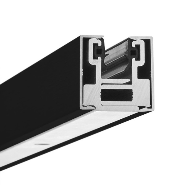 Glas-Klemmprofil MINI | 10-10,76 mm | Schwarz^