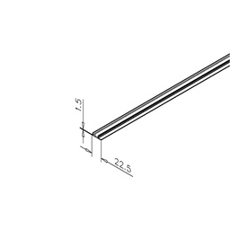 Blendenprofil für Laufschiene Willemine Irmy, Chrom Design^