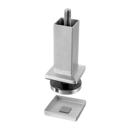 Bodenflansch für Rohr, 40x40x2 mm, f. Treppen, MOD 4546, V2A