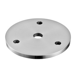 Handlaufplatte, 3 Löcher, Ø70 x 5 mm, Stab Ø10 mm, V2A^