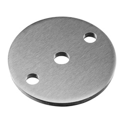 Handlaufplatte, 2 Löcher, Ø70 x 5 mm, Stab Ø10 mm, V2A^