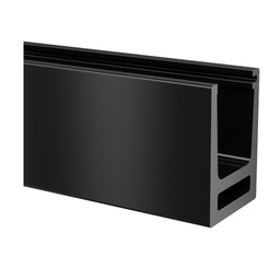 Bodenprofil, Easy Glass Hybrid, Bodenm., MOD 6910, Aluminium, matt schwarz (RAL 9005)