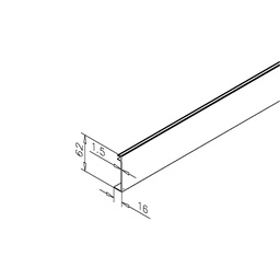 Deckprofil Magdalen, Schwarz Design^