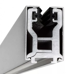 Glas-Klemmprofil | 17,52 mm | Edelstahloptik^